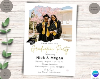 Graduation Party Invitation Template: Customizable Announcement (Digital Download)
