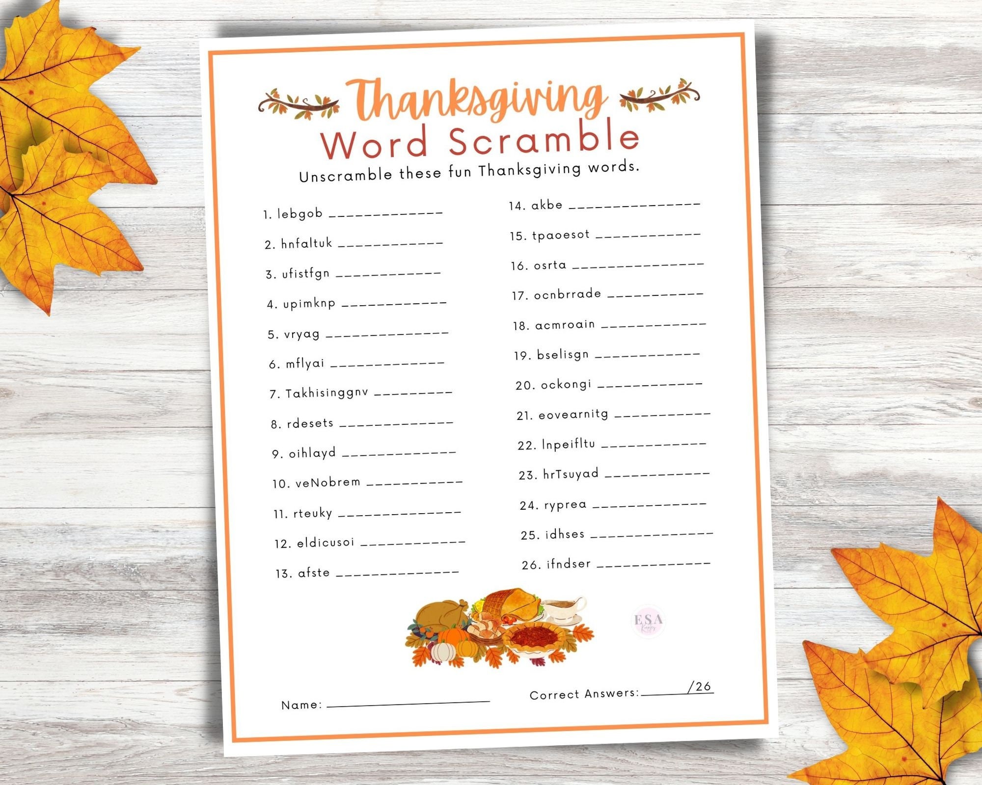 thanksgiving-word-scramble-word-scramble-thanksgiving-game-printable-word-scramble-etsy for Thanksgiving Word Scramble Free Printable Thanksgiving Word Scramble, Word Scramble Thanksgiving Game, Printable Word Scramble - Etsy for Thanksgiving Word Scramble Free Printable