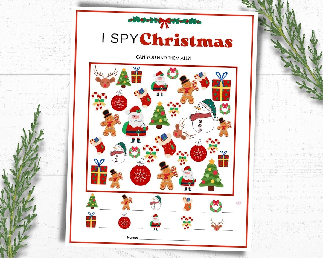 I Spy Game Christmas I Spy Game Christmas Games for Kids Christmas