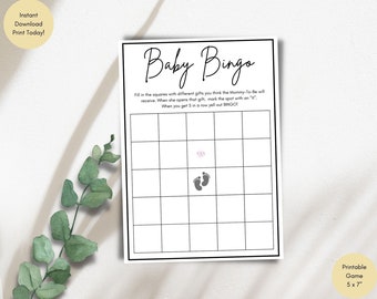 Baby bingo baby shower spel, afdrukbare baby bingokaarten, baby bingospel, baby shower bingospel