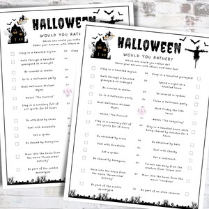 Would You Rather Printable Game, Spooky Halloween Party Game, Halloween Activity for Kids, Halloween This or That image 3