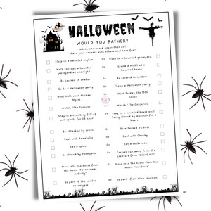 Would You Rather Printable Game, Spooky Halloween Party Game, Halloween Activity for Kids, Halloween This or That image 7