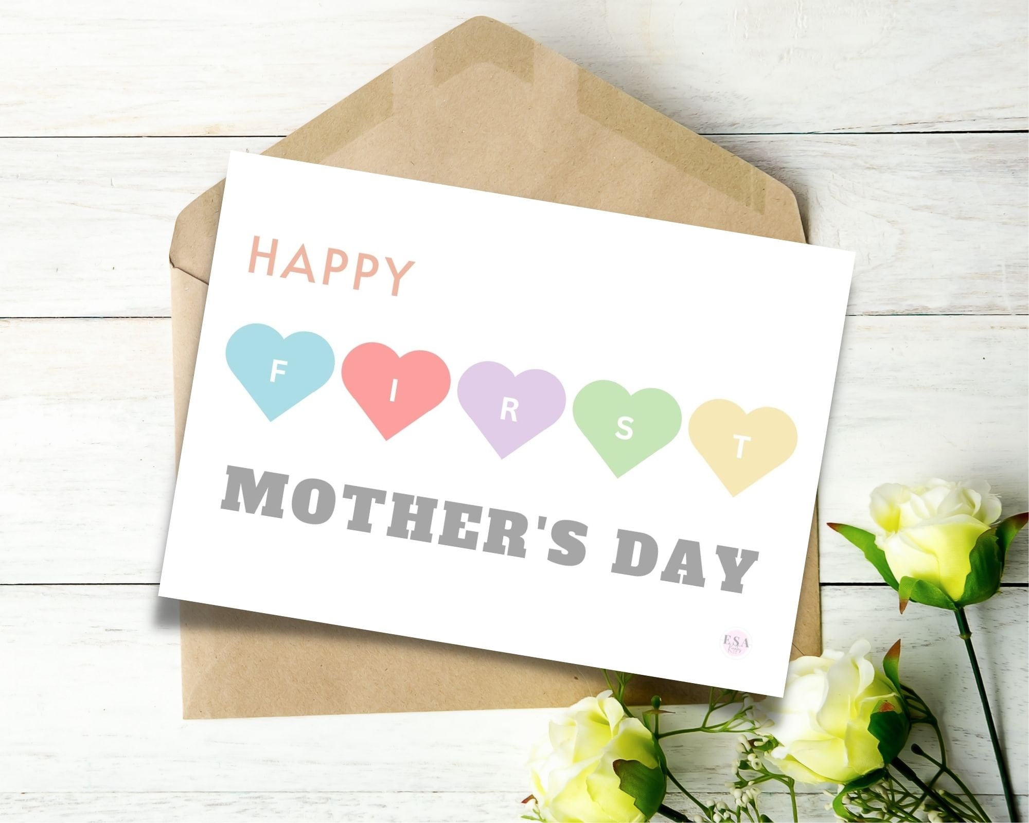 First Mothers Day Card, Printable Mothers Day Card, 1st Mothers Day ...