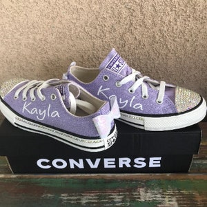 Blinged out crystal  Chucks. Toddler and girls. FUN and get your custom style