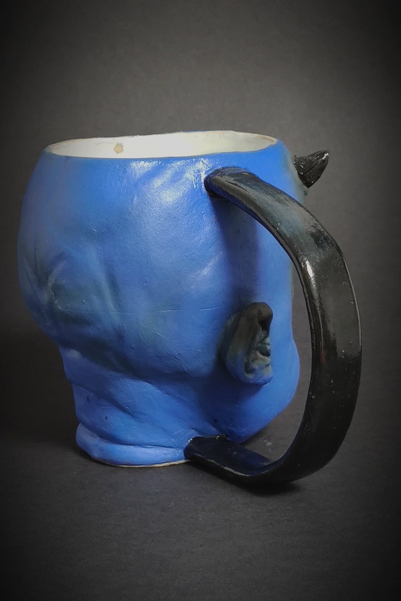 Handcrafted Stoneware Mug Ocean Dio Collector's Devil Mug Devil-themed Premium Horror Mug Devil Illustration mug Delightful Mug, image 6