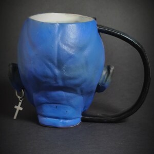 Handcrafted Stoneware Mug Ocean Dio Collector's Devil Mug Devil-themed Premium Horror Mug Devil Illustration mug Delightful Mug, image 5