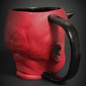 Handmade Devil Mug Crimson Dio Soil mug Home Decor ceramic mug Unique Mug Airbrushmaniacs Kitchenware, image 6