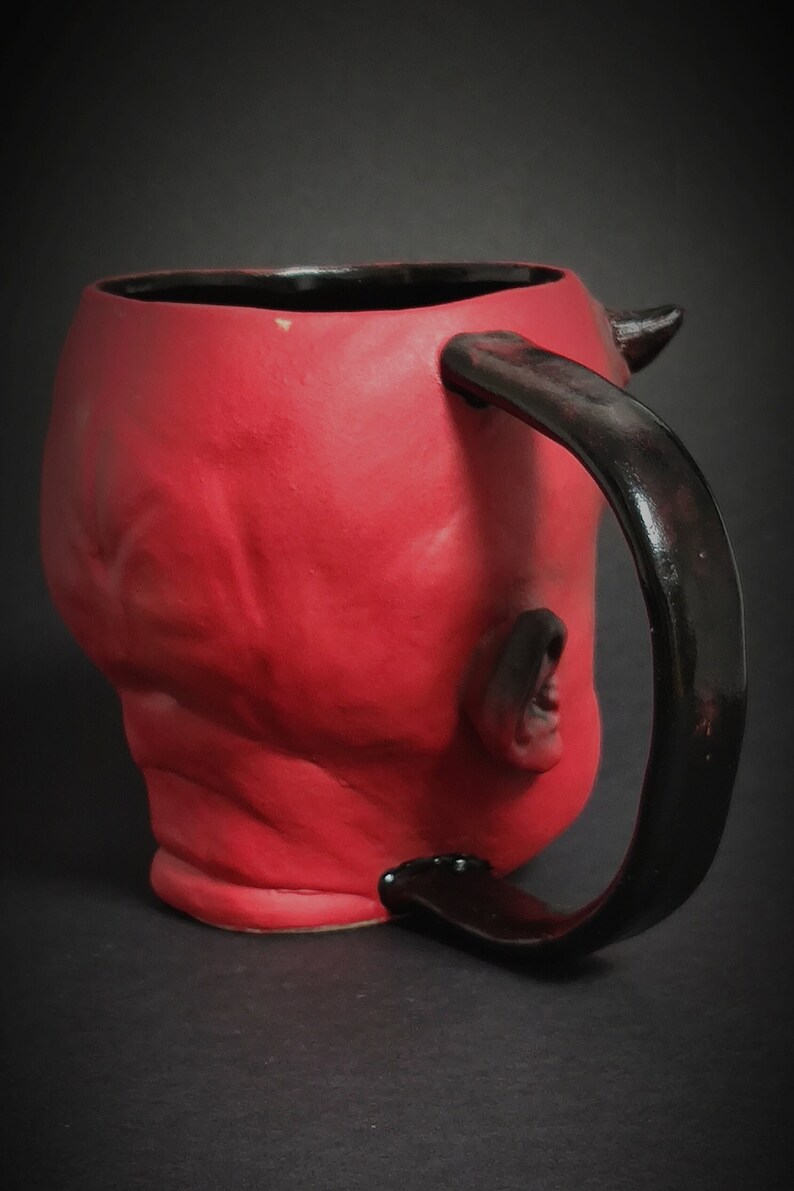 Handmade Devil Mug Crimson Dio Soil mug Home Decor ceramic mug Unique Mug Airbrushmaniacs Kitchenware, image 6