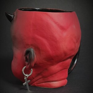 Handmade Devil Mug Crimson Dio Soil mug Home Decor ceramic mug Unique Mug Airbrushmaniacs Kitchenware, image 4