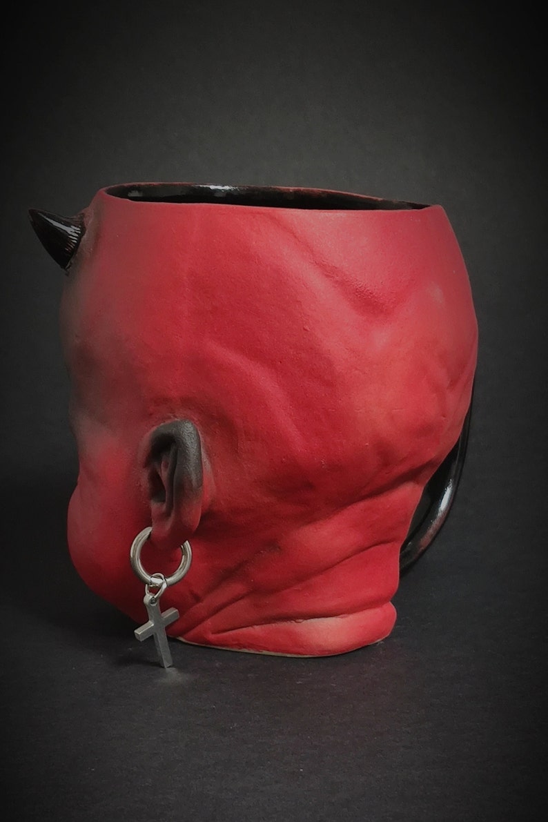 Handmade Devil Mug Crimson Dio Soil mug Home Decor ceramic mug Unique Mug Airbrushmaniacs Kitchenware, image 4