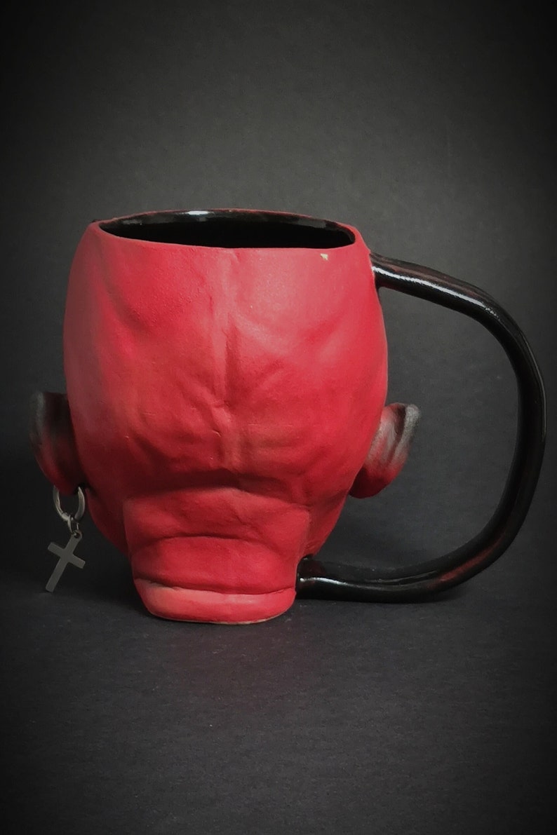 Handmade Devil Mug Crimson Dio Soil mug Home Decor ceramic mug Unique Mug Airbrushmaniacs Kitchenware, image 5