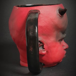 Handmade Devil Mug Crimson Dio Soil mug Home Decor ceramic mug Unique Mug Airbrushmaniacs Kitchenware, image 7