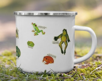 Froggy Friends Frog Mug (Enamel Mug for Camping, Hiking, Travel, more!)