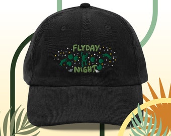 Flyday Night Frog Hat Vintage Corduroy Cap, Frogs and Flies