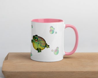 Froggy Bubble Mug - Coffee Mug with Colorful Cute Frog Design