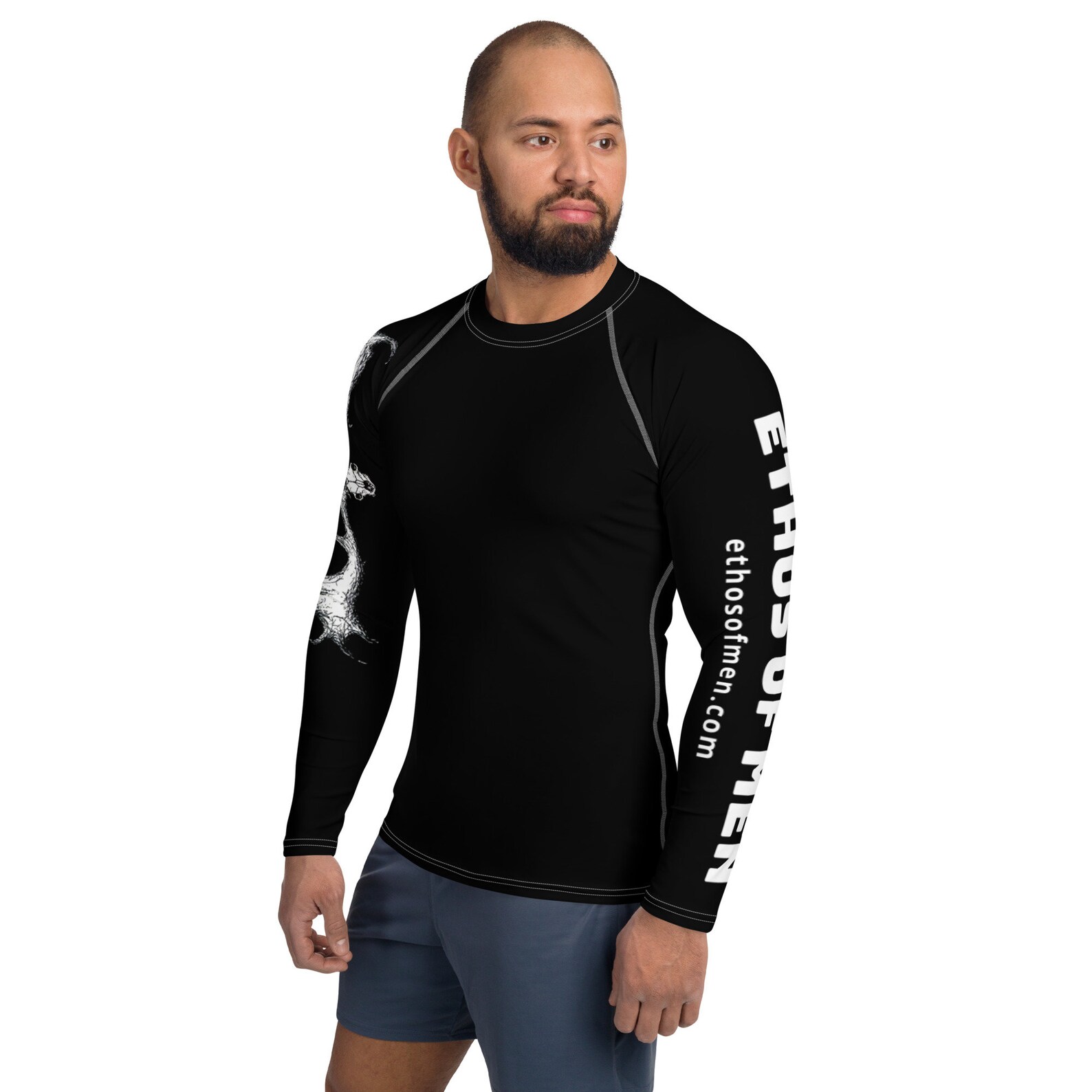 Ethos of Men Men's Rash Guard Jiu Jitsu Wrestling MMA Surfing Gift for