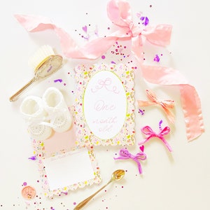 Wildflower Baby Girl Milestone Cards | Baby Milestone Cards | Floral Nursery | Scallop Milestone Cards