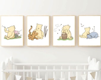 Classic Winnie the Pooh Nursery Prints
