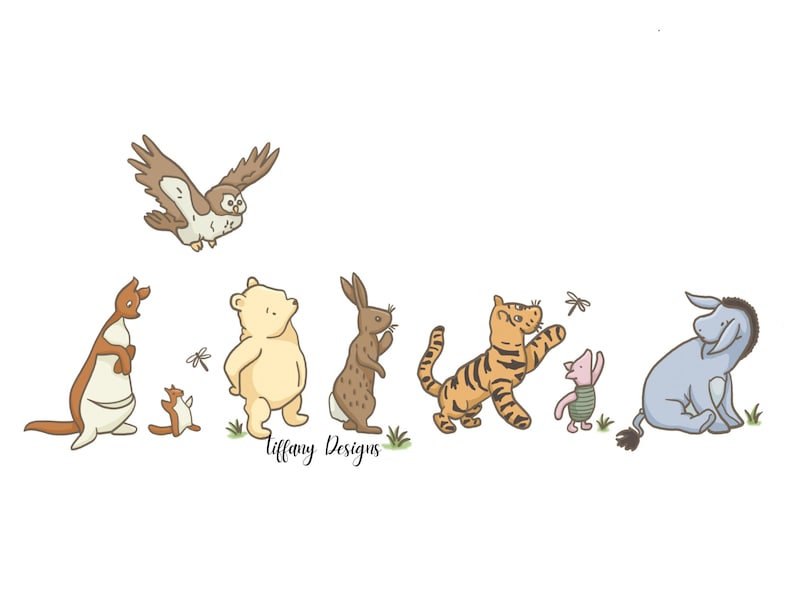 Classic Winnie the Pooh Nursery Prints Etsy