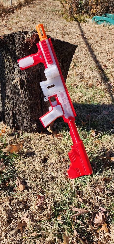 FREE SHIPPING Gryphon half length Carbine blaster 3D printed ABS - Red/Transparent