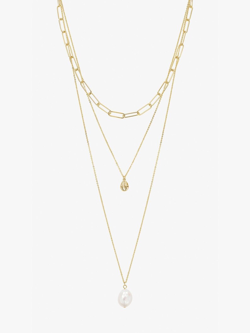 Pearl Layered Necklace Etsy