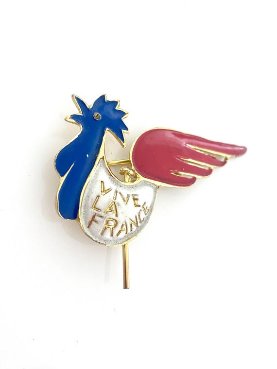 RARE Vintage CARTIER Vive la France rooster pin, g