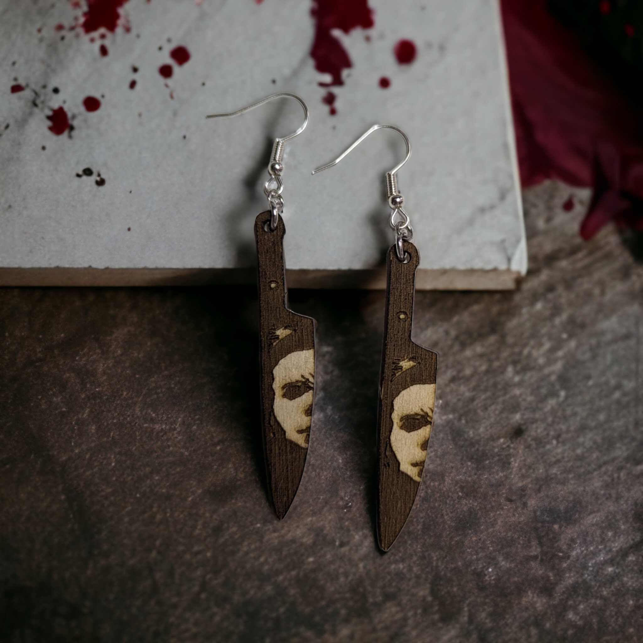 Michael myers cheap knife earrings