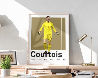 Thibaut Courtois Poster, Belgian Goalkeeper, Soccer Wall Art (Digital Download)