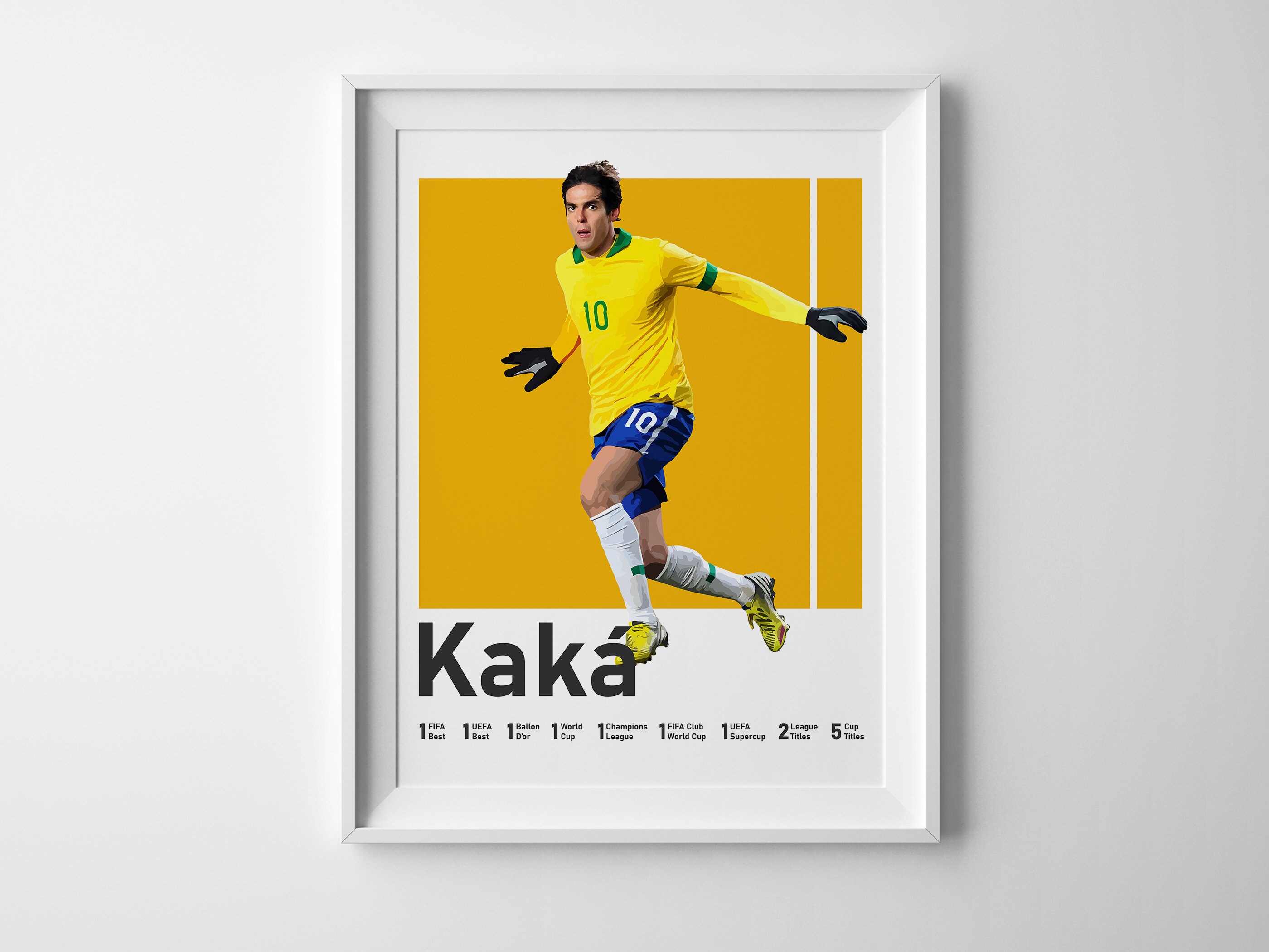 Ricardo Kaka Poster, Brazilian Soccer Legend, Man Cave Decor