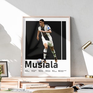 Printable Jamal Musiala Poster, Soccer Art, German National Midfielder, Musiala Wall Art, Gift for Sport Enthusiast, Included Soccer Titles