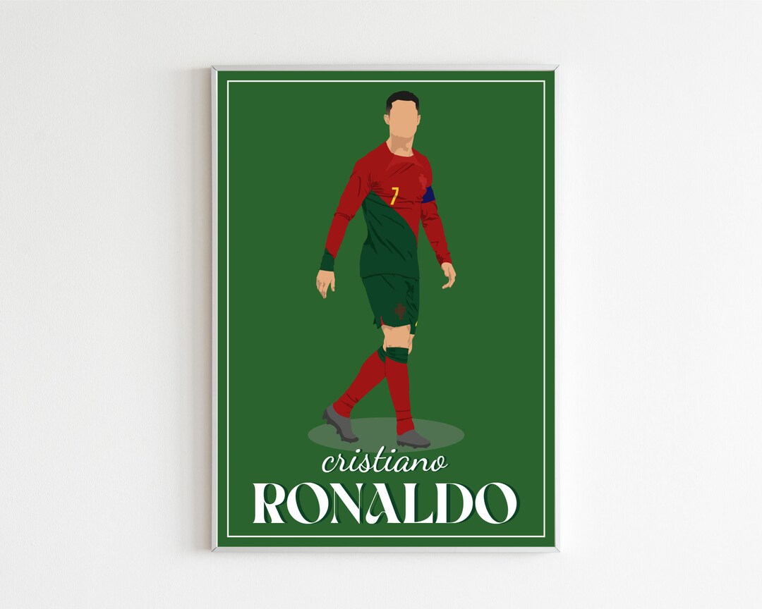 Printable Cristiano Ronaldo Minimalist Poster Football Wall - Etsy