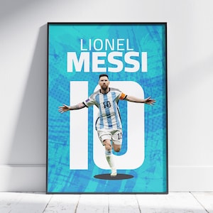 Lionel Messi Design Poster, Football Gift to Boys, Argentinian Soccer Legend, Trendy Wall Art, National Team, Printable Extra Large Wall Art