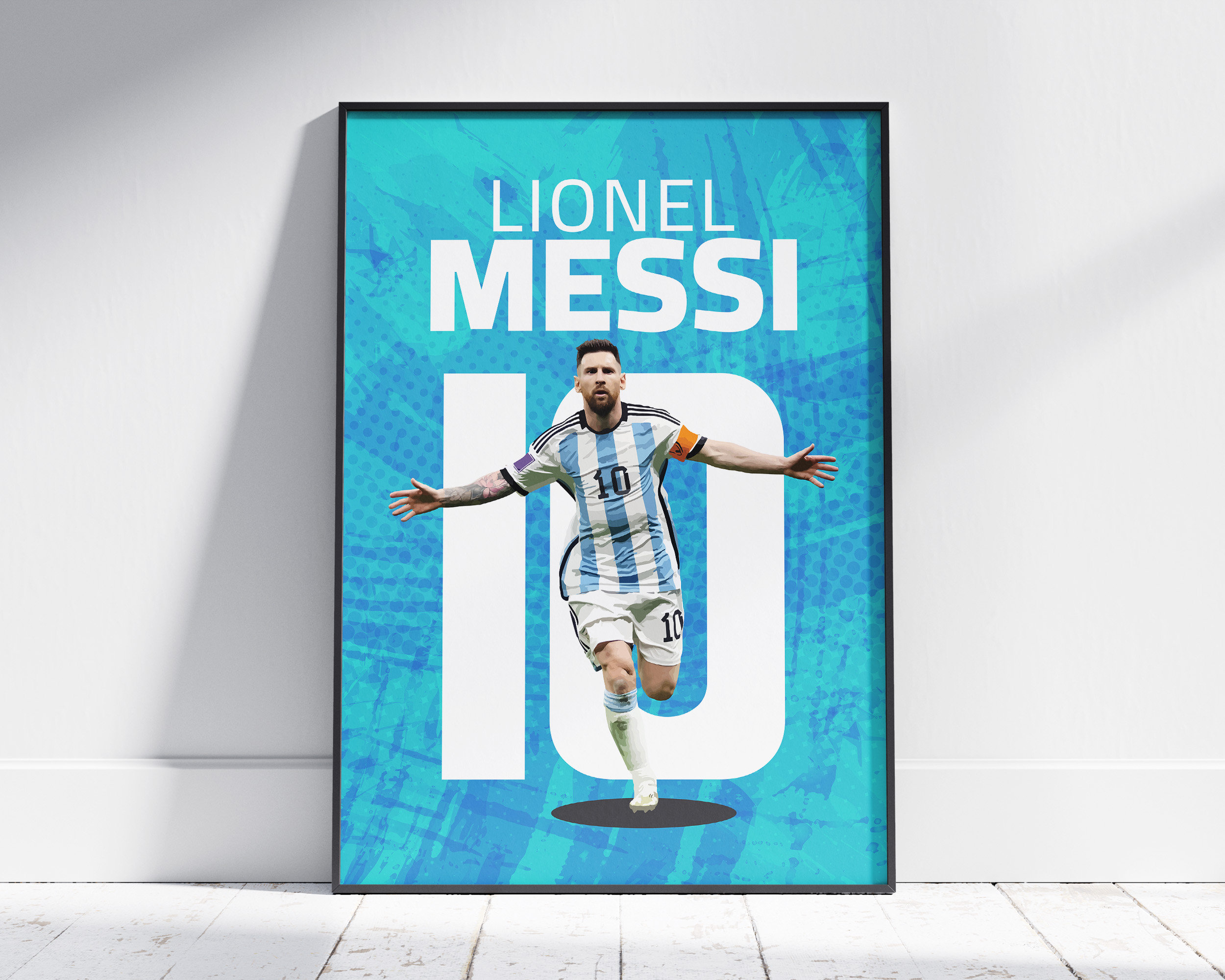 Lionel Messi Design Poster, Football Gift to Boys, Argentinian Soccer Legend, Trendy Wall Art, National Team, Printable Extra Large Wall Art
