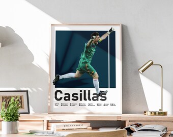 Iker Casillas Poster, spanischer Torhüter Wandkunst (printable)
