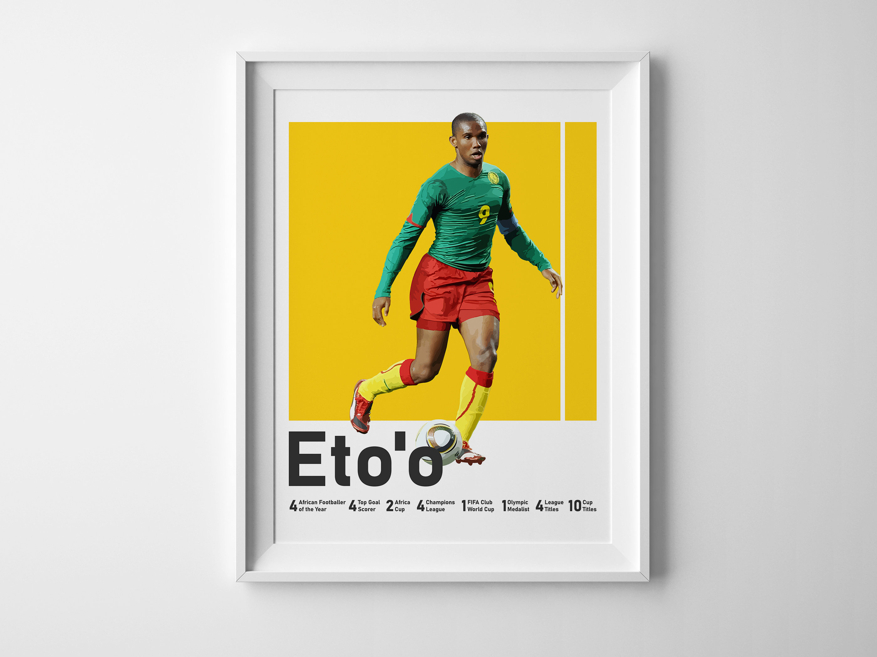 Samuel Eto'o Poster, Cameroonian Football Legend (printable) - Etsy