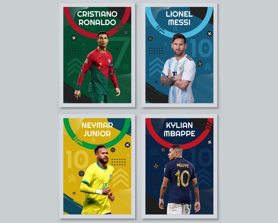 Kit 16 Legend Especial Neymar Messi Cristiano Ronaldo Mbappé