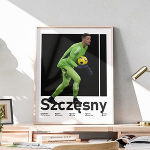 Printable Wojciech Szczesny Poster, Polish Goalkeeper, Szczesny Print, Goalie Wall Art, Room Soccer Decor, Sports Inspired Poster