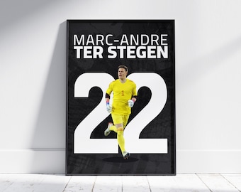 Marc-Andre ter Stegen German Goalkeeper Poster, Soccer Wall Art (Digital Download)