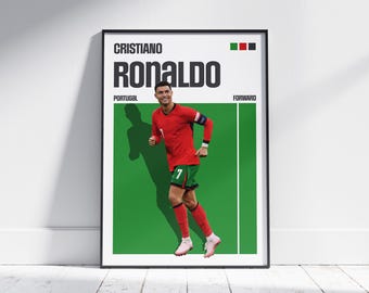 Cristiano Ronaldo Poster: Portuguese Soccer Icon, Motivation Art (Digital Download)
