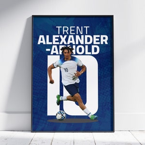 Póster de Trent Alexander-Arnold, defensa nacional inglés, decoración imprimible para esquinas de fútbol, impresión con temática de fútbol, 20 x 28 centímetros