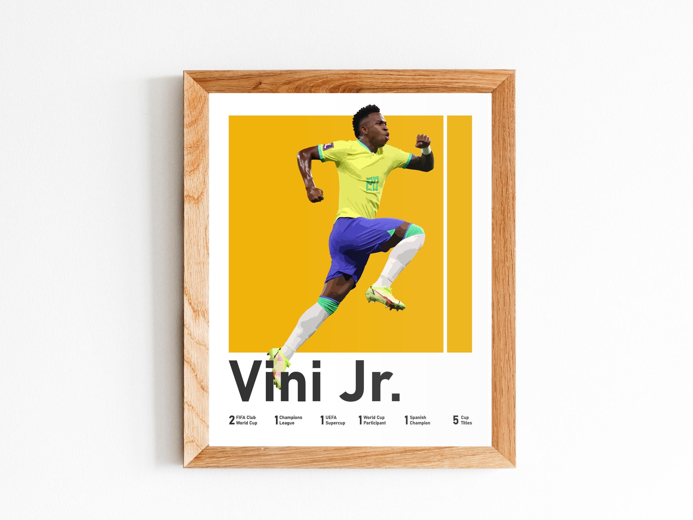 Discover Printable Vinicius Junior Poster, Brazilian Winger, Soccer Print, Vini Jr Wall Art, Teenager Room Decorations, Unframed
