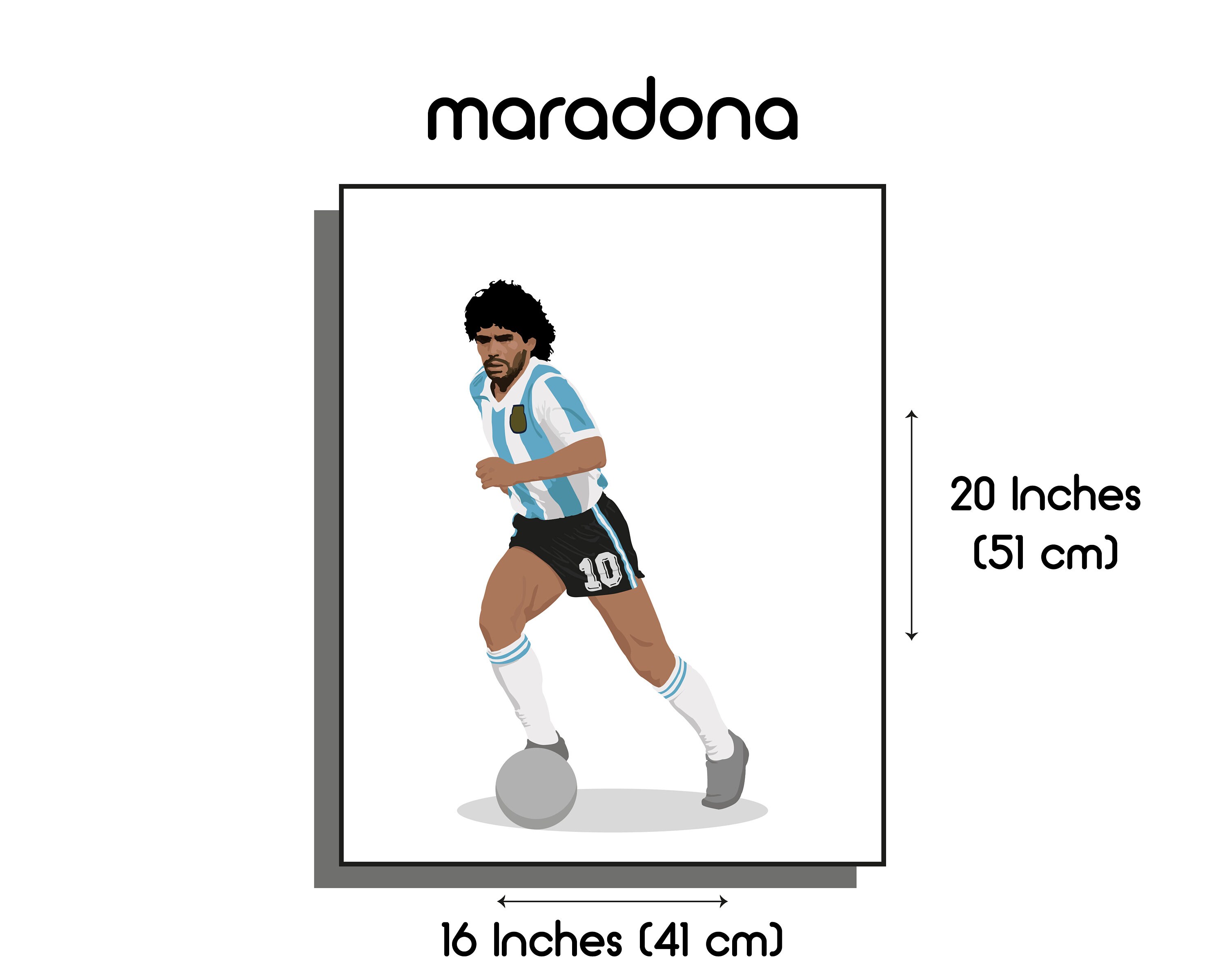Printable Six Soccer Legends Set Soccer Wall Art Maradona Etsy UK