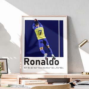 Cristiano Ronaldo Soccer Poster, Football GOAT Art (Digital Download)