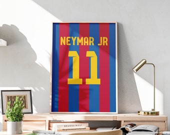 Druckbares Neymar JR Fussball Trikot Poster