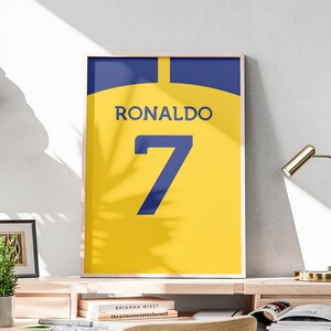 Cristiano Ronaldo 2023 Jersey, Printable Soccer Wall Art