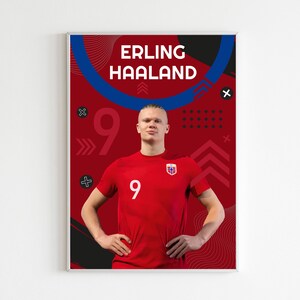 Printable Erling Haaland Wall Print, Sport Themed Art