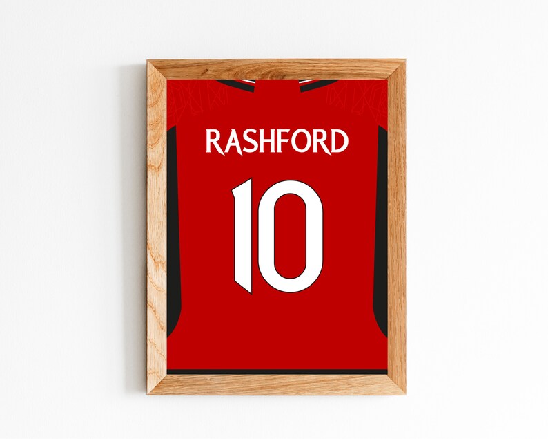Number 10 Rashford Marcus Rashford Shirt, Printable Soccer Poster, Rashford Shirt Poster ...