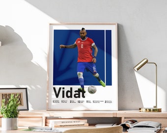 Arturo Vidal Poster, Chilean Football Star, Soccer Wall Art (Printable)