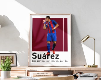 Luis Suarez Poster, Uruguayan Football Art, Soccer Print (Digital Download)