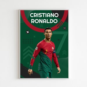 Printable Cristiano Ronaldo Wall Poster Design, High Print Quality